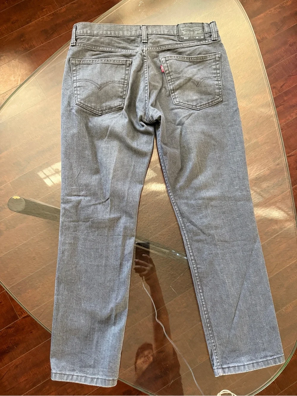 Levi's Men's Light Gray Straight Jeans